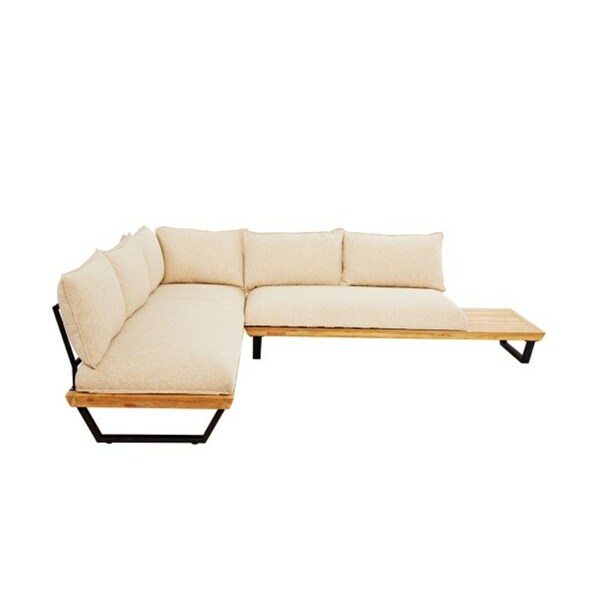 Bild 1 von Garden FLAIR Loungeecke Garten OLIVIA 3-teilig Teak /beige