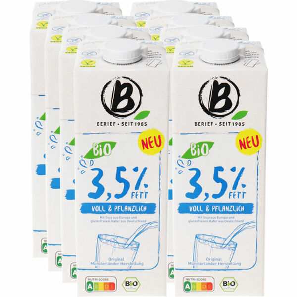 Bild 1 von Berief BIO 3,5% Voll & pflanzlich Drink, 8er Pack