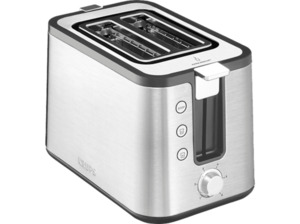 KRUPS KH442 Premium Toaster Control Line Edelstahl/Schwarz (720 Watt, Schlitze: 2), Edelstahl/Schwarz