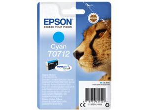 EPSON Original Tintenpatrone Cyan (C13T07124012), Cyan