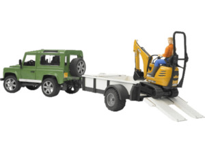 BRUDER Land Rover Defender Einachsanhänger Spielzeugfahrzeug Mehrfarbig, Mehrfarbig