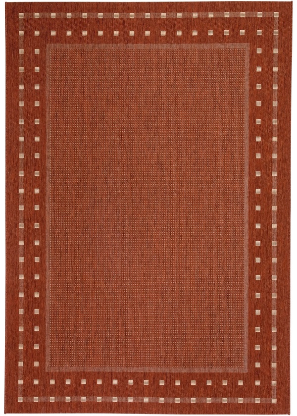 Bild 1 von In- und Outdoor Teppich mit umlaufender Bordüre, 2 (120/170 cm), Orange