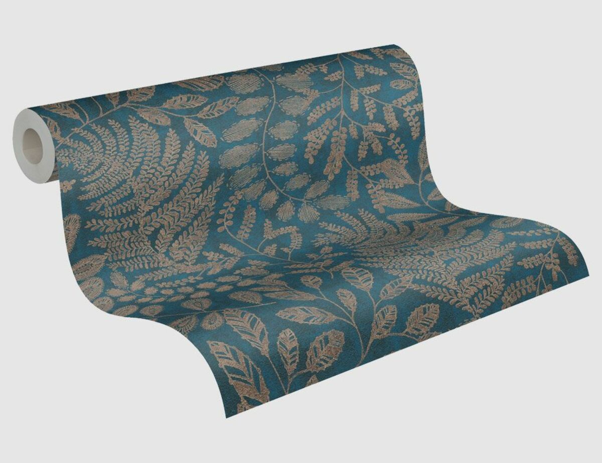 Bild 2 von Vliestapete Blume Dunkelblau