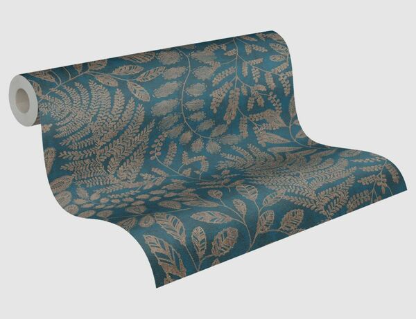 Bild 2 von Vliestapete Blume Dunkelblau