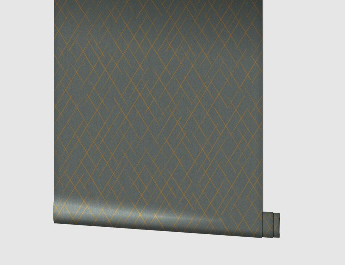 Bild 2 von Vliestapete Anthrazit Kupfer