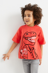 C&A Dino-Kurzarmshirt, Rot, Größe: 92
