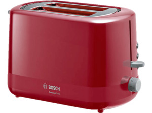 BOSCH TAT3A114 Toaster Rot (800 Watt, Schlitze: 2), Rot