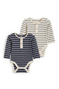 Bild 1 von C&A Multipack 2er-Baby-Body-gestreift, Beige, Größe: 50