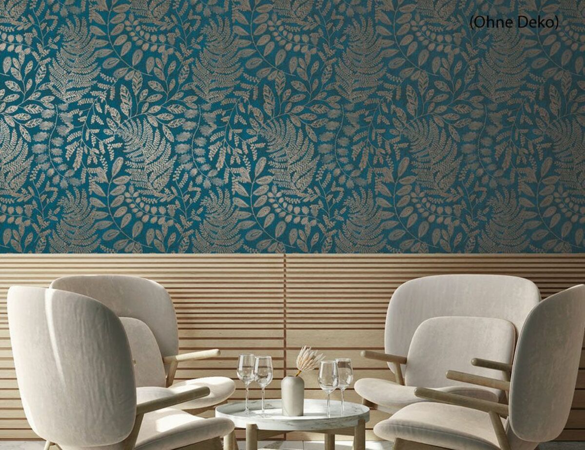 Bild 4 von Vliestapete Blume Dunkelblau