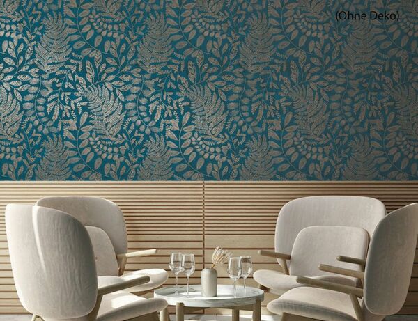 Bild 4 von Vliestapete Blume Dunkelblau