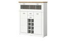 Bild 1 von Barschrank  Modern Times ¦ weiß ¦ Maße (cm): B: 124 H: 140 T: 37 Kommoden & Sideboards > Highboards - Sconto