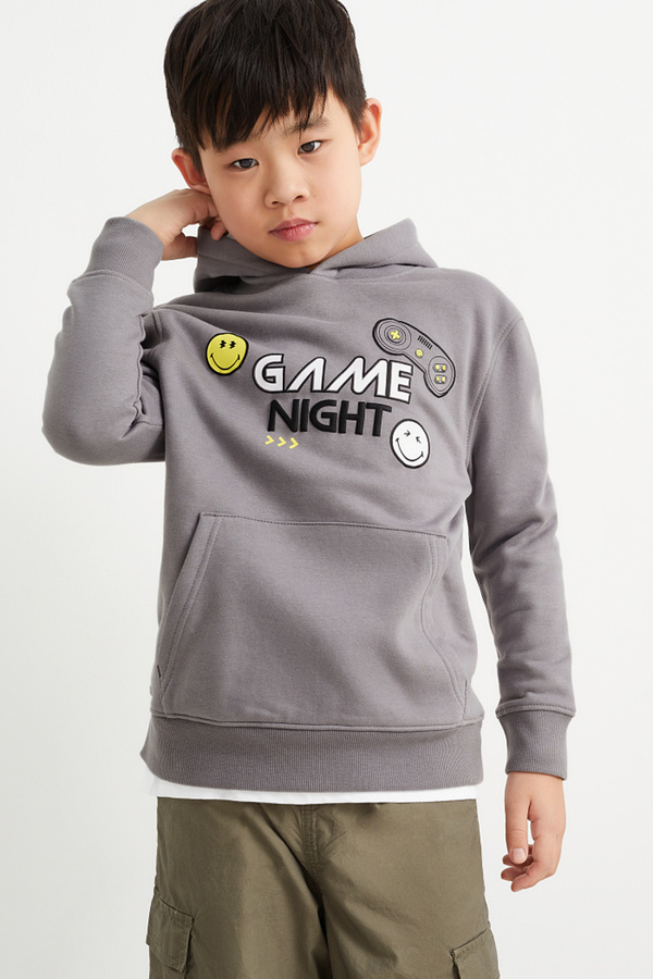 Bild 1 von C&A SmileyWorld®-Hoodie, Grau, Größe: 128