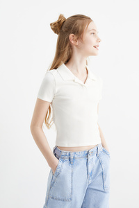 C&A Poloshirt, Weiß, Größe: 128