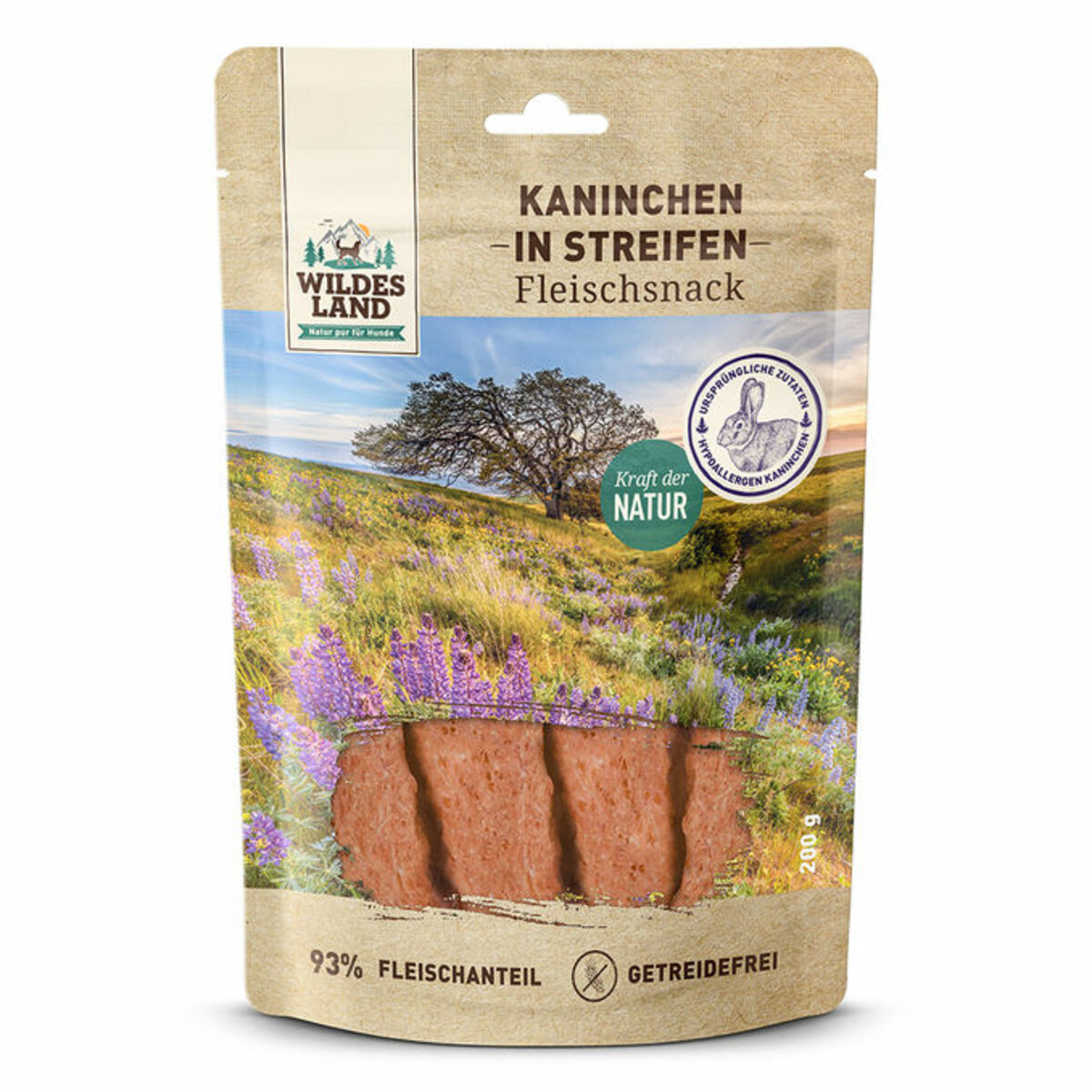 Bild 1 von Wildes Land Fleischsnack Kaninchenfleisch in Streifen