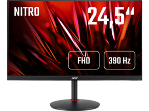 ACER XV252QF 24,5 Zoll Full-HD Gaming Monitor (1 ms Reaktionszeit, 390 Hz Overclock DisplayPort, 360 Displayport, 240Hz HDMI), Schwarz