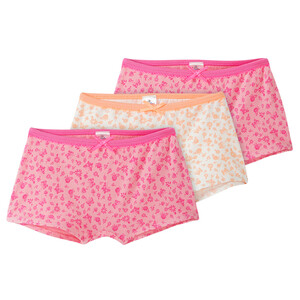 3 Mädchen Pantys mit Allover-Prints ROSA / WEISS / APRICOT