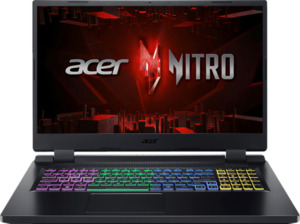 ACER Nitro 5 (AN517-55-56G2) mit 144 Hz Display & RGB Tastaturbeleuchtung, Gaming Notebook, 17,3 Zoll Display, Intel® Core™ i5 i5-12450H Prozessor, 16 GB RAM, 512 SSD, NVIDIA GeForce RTX™ 3050,