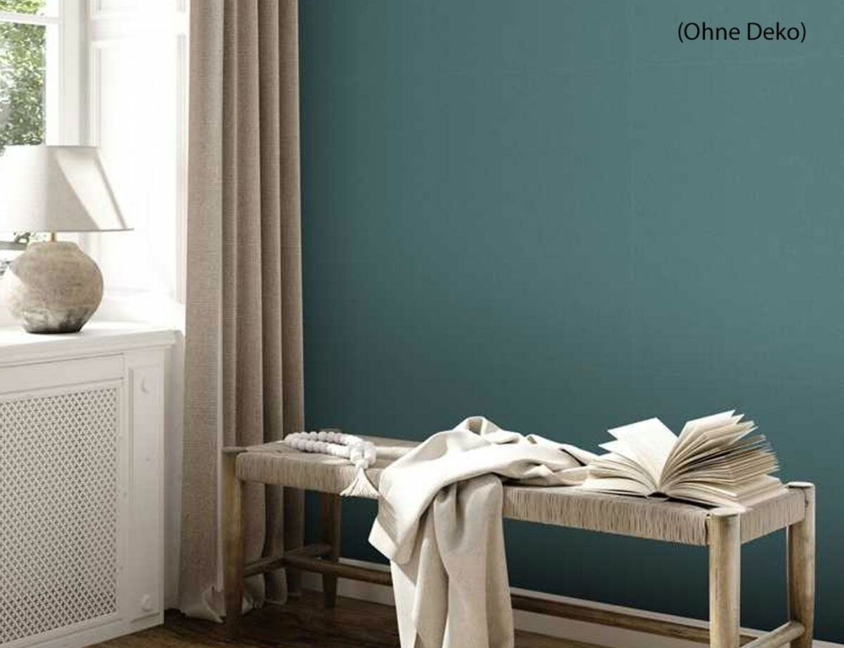 Bild 3 von Vliestapete Uni Petrol