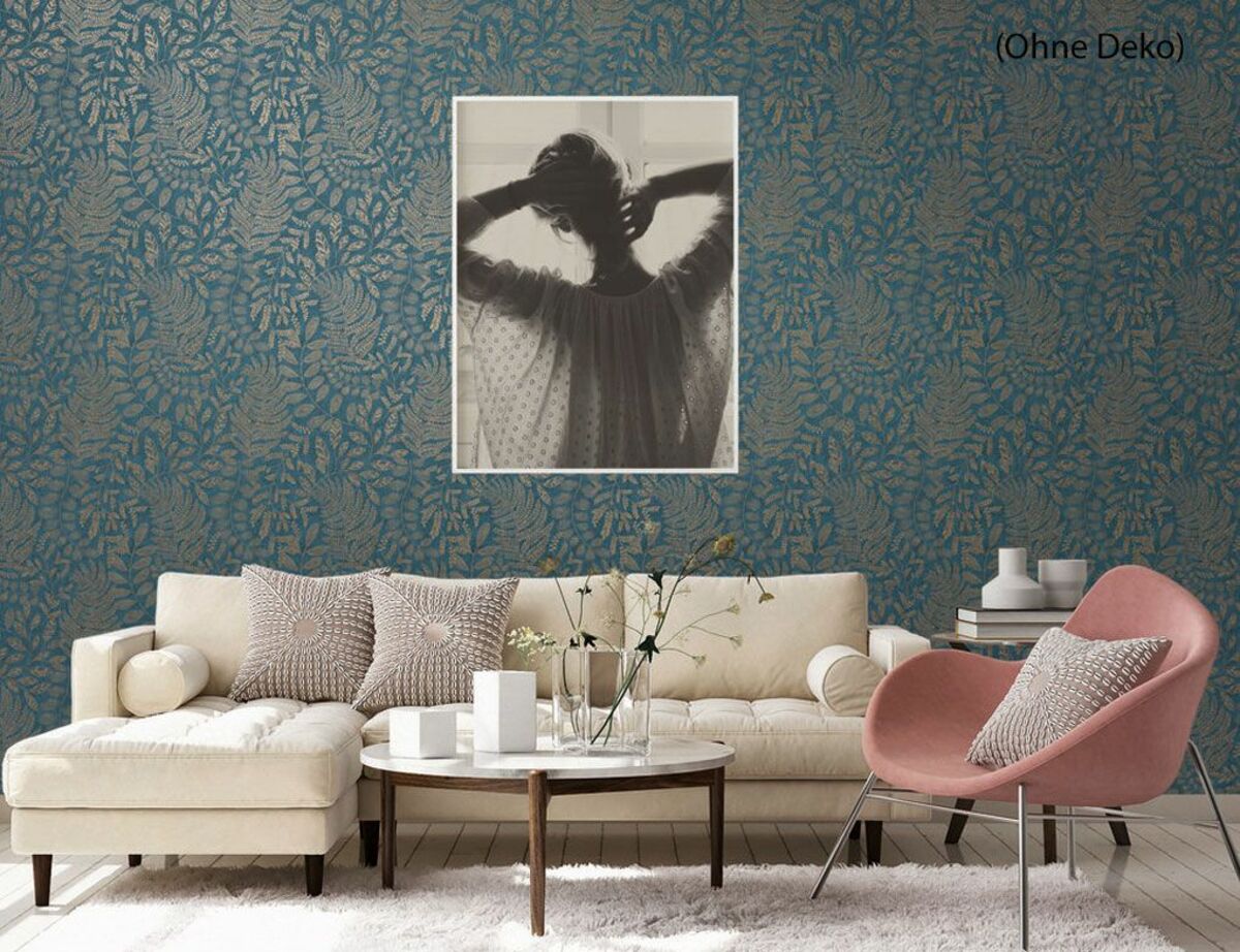 Bild 3 von Vliestapete Blume Dunkelblau