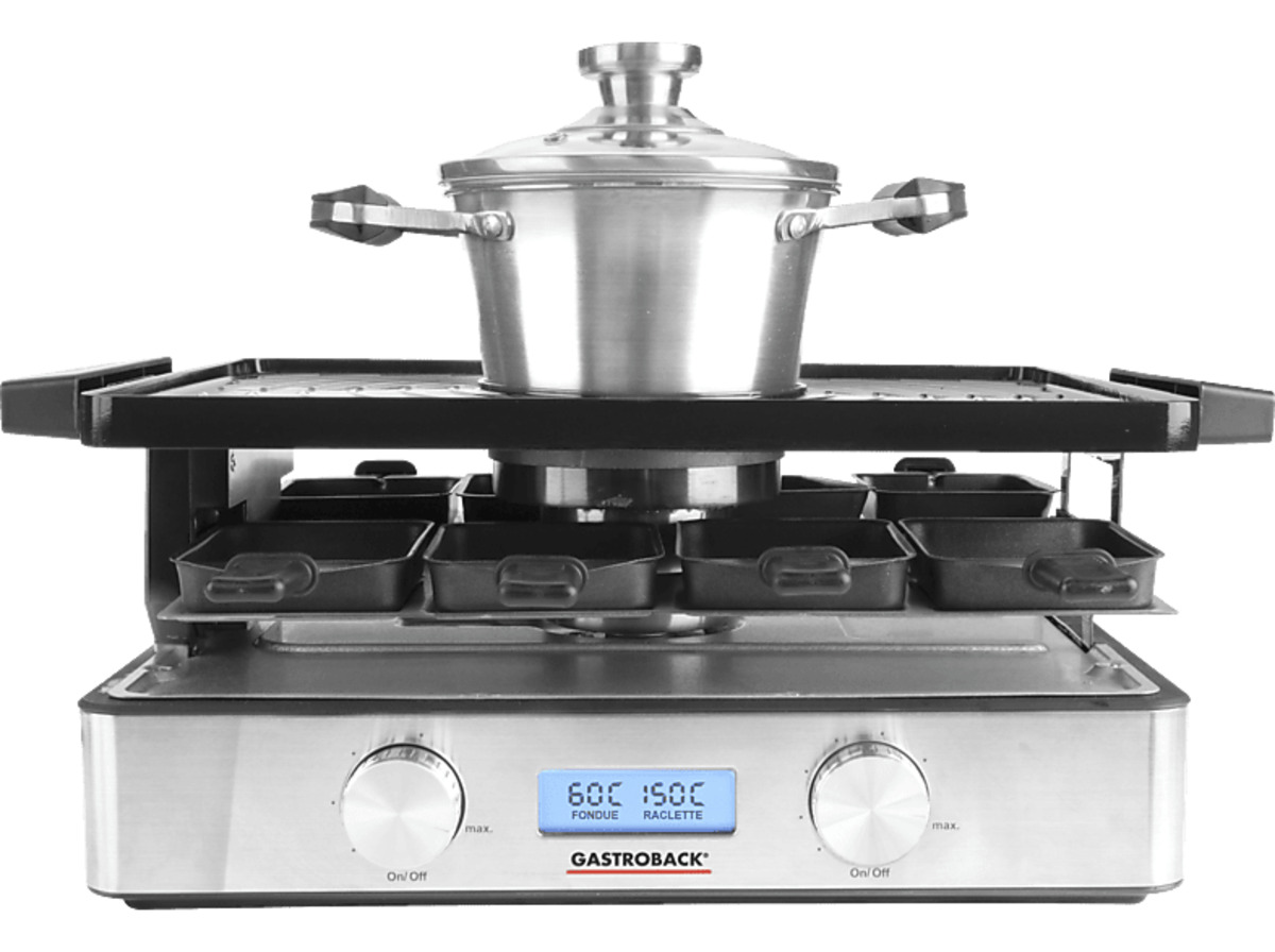 Bild 1 von GASTROBACK 42562 Design Advanced Plus Raclette, Fondue, Silber/Schwarz