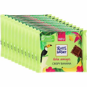 Ritter Sport Vollmilchokolade Crispy Banana, 11er Pack