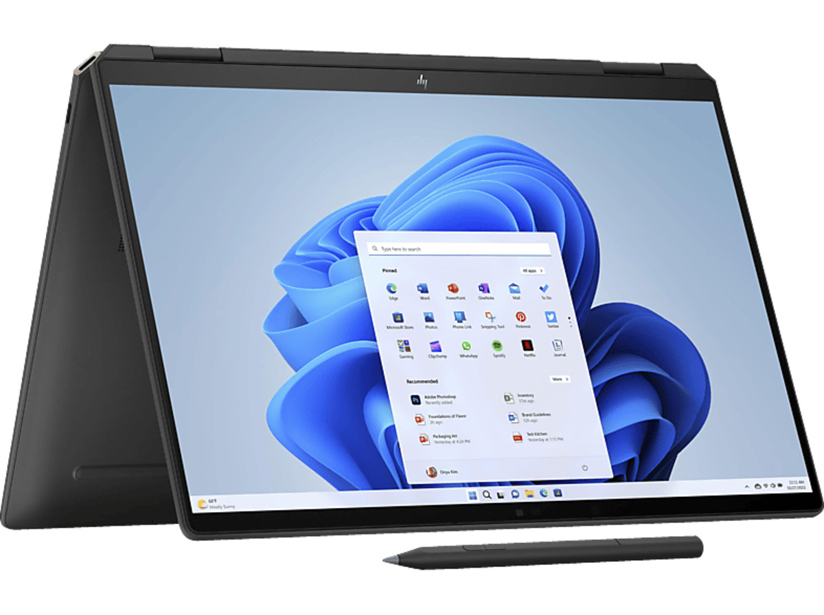 Bild 1 von HP Spectre x360 14-eu0375ng, Convertible, mit 14 Zoll Display Touchscreen, Intel® Core™ Ultra 7 155H Prozessor, 16 GB RAM, 1 TB SSD, Arc® GPU, Schwarz, Windows 11 Home (64 Bit), Schwarz