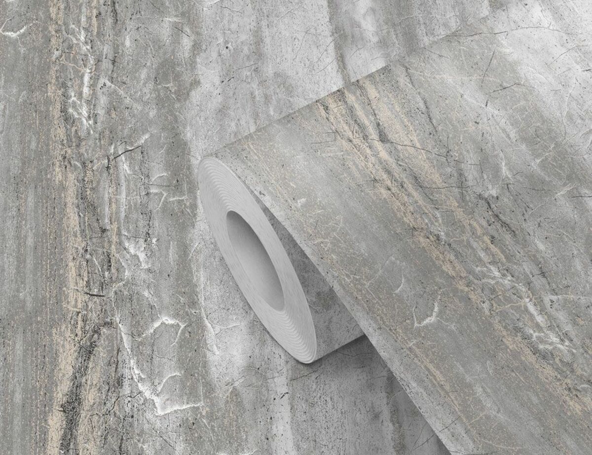 Bild 2 von Papiertapete Grau, Silber