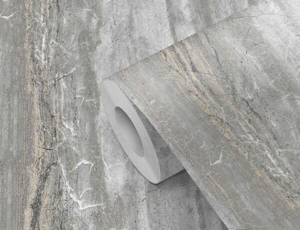 Bild 2 von Papiertapete Grau, Silber