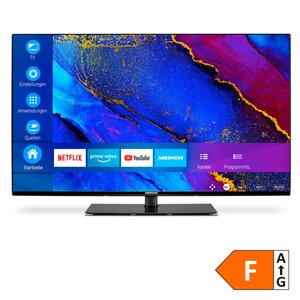 MEDION LIFE® X14333 (MD 31945) LCD Smart-TV, 108 cm (43'') Ultra HD Display, HDR, Dolby Vision®, Micro Dimming, MEMC, PVR ready, Netflix, Amazon Prime Video, Bluetooth®, DTS HD, Dolby Atmos®, HD