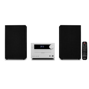 MEDION LIFE® E64482 Micro-Audio-System, DAB+/PLL-UKW Stereo Radio, Empfang von Radiosendern in brillanter Tonqualität, Bluetooth® 5.0, CD/MP3-Player, LCD-Display, 2 x 15 W RMS