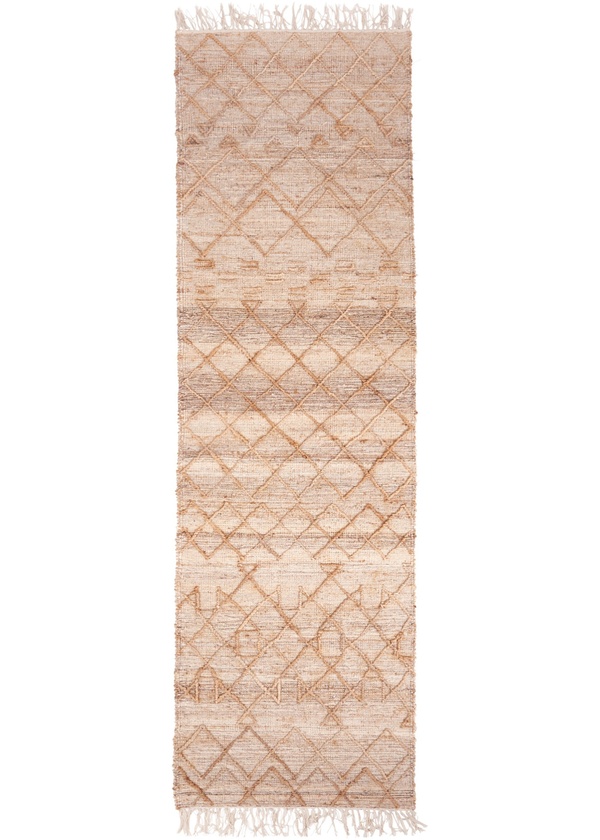 Bild 1 von Kelim-Teppich mit Fransen, 6 (70/250 cm), Beige