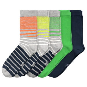 5 Paar Jungen Socken im Set HELLGRAU / GRÜN / DUNKELBLAU