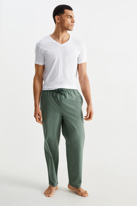 C&A Pyjamahose-gestreift, Grün, Größe: S