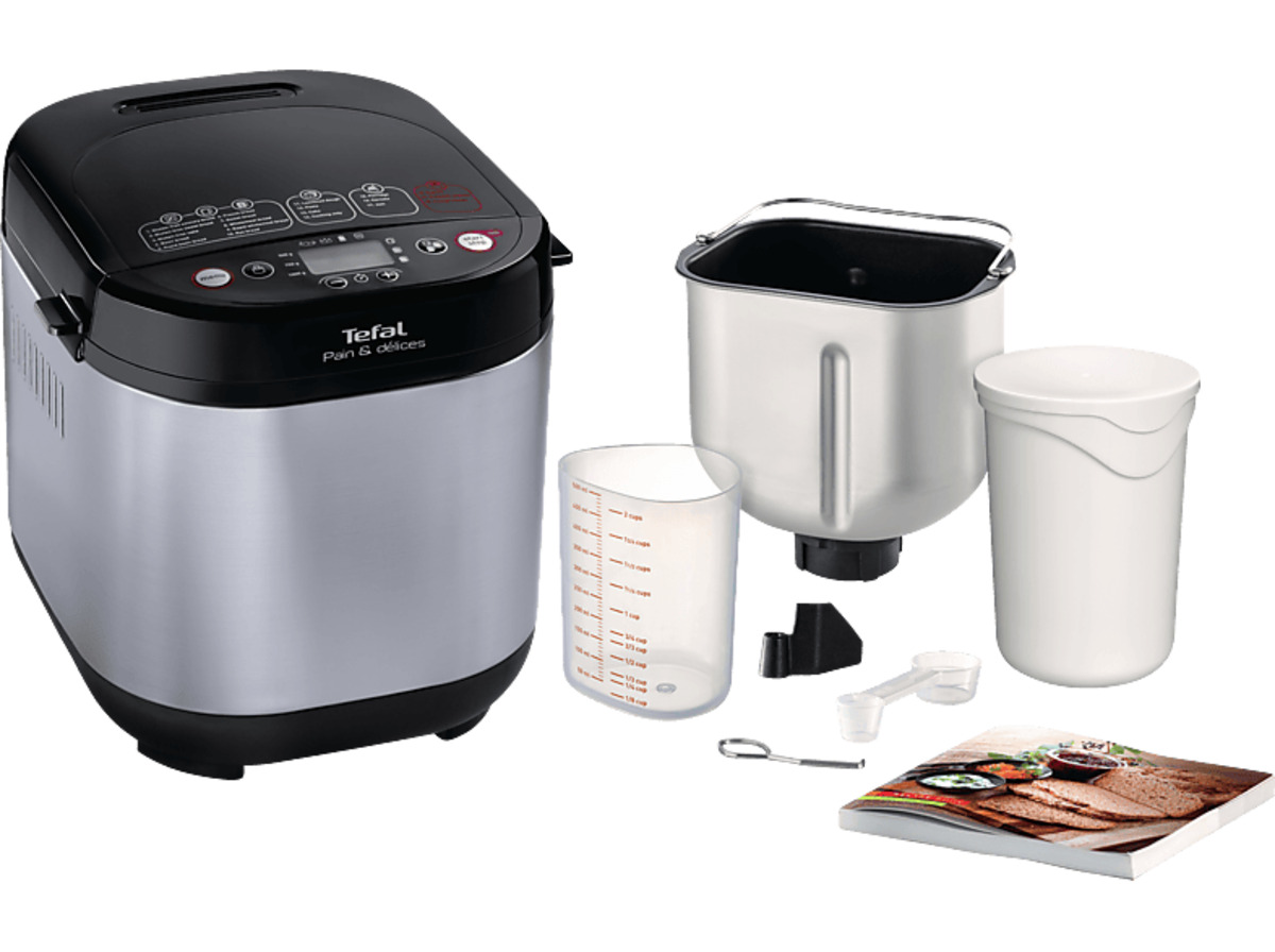 Bild 1 von TEFAL PF240E Pain & Délices (Brotbackautomat, Schwarz/Edelstahl), Schwarz/Edelstahl