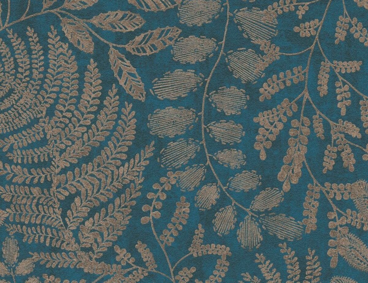 Bild 1 von Vliestapete Blume Dunkelblau