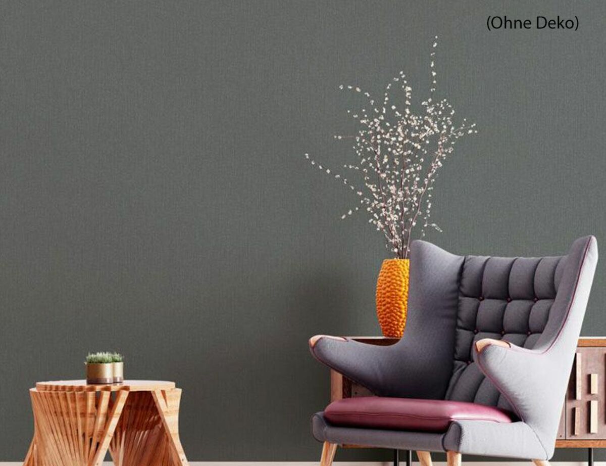 Bild 3 von Vliestapete Uni Anthrazit