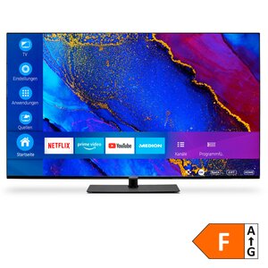 MEDION LIFE® X15026 (MD 31946) LCD Smart-TV, 125,7 cm (50'') Ultra HD Display, HDR, Dolby Vision®, Micro Dimming, MEMC, PVR ready, Netflix, Amazon Prime Video, Bluetooth®, DTS HD, Dolby Atmos®, H