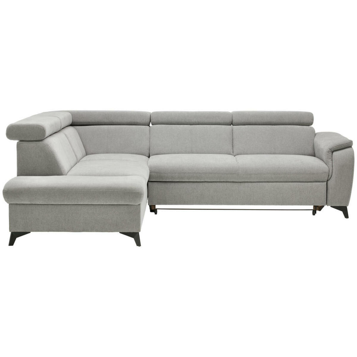 Bild 1 von Stylife Ecksofa Prag, Grau, Textil, 5-Sitzer, Ottomane links, L-Form, 260x203 cm, Bettkasten erhältlich, Stoffauswahl, seitenverkehrt Bettfunktion Hocker erhältlich, Wohnzimmer, Sofas & Couches, Wo