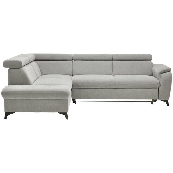 Bild 1 von Stylife Ecksofa Prag, Grau, Textil, 5-Sitzer, Ottomane links, L-Form, 260x203 cm, Bettkasten erhältlich, Stoffauswahl, seitenverkehrt Bettfunktion Hocker erhältlich, Wohnzimmer, Sofas & Couches, Wo