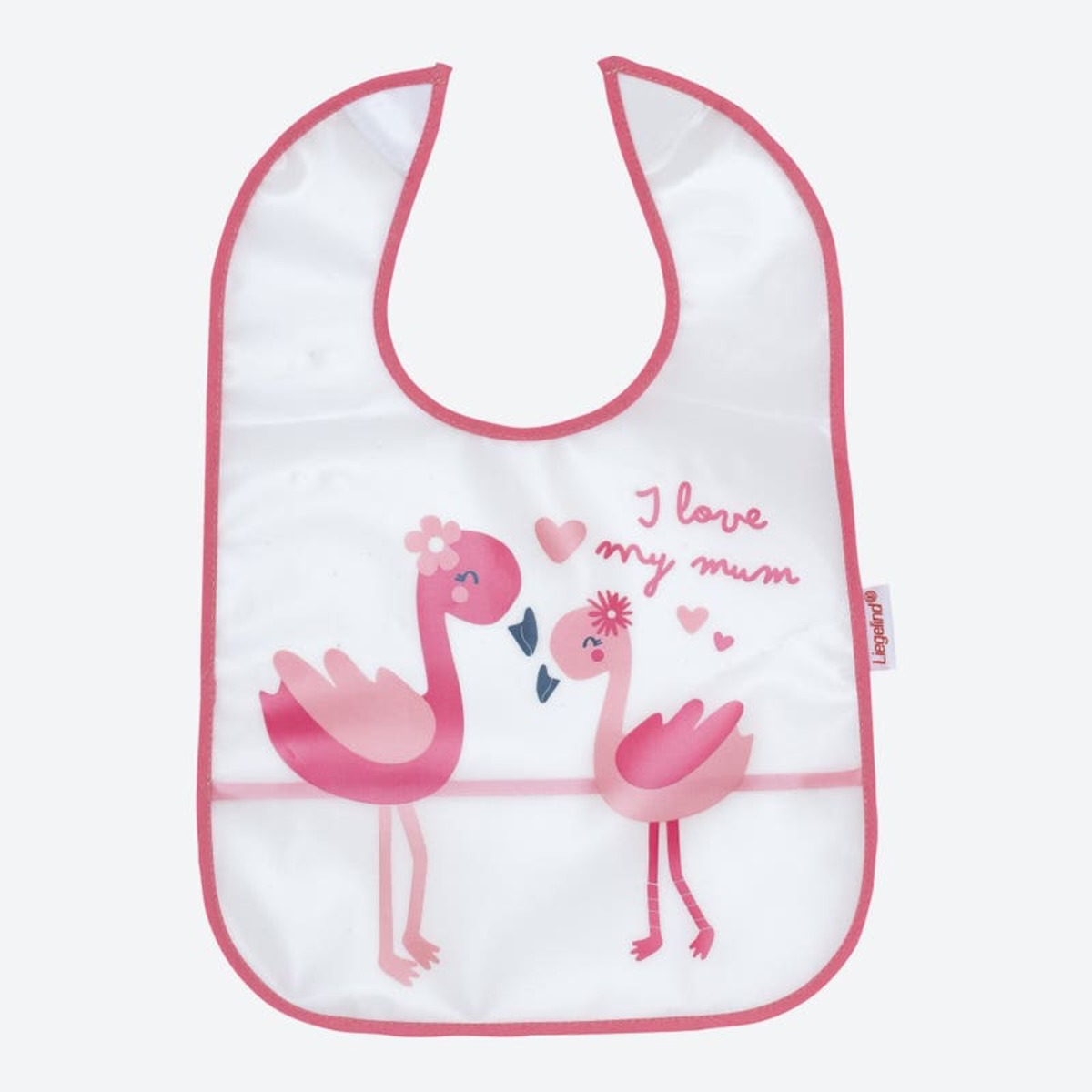 Bild 1 von Baby-Mädchen-Lätzchen mit Flamingo-Aufdruck ,Light-rose