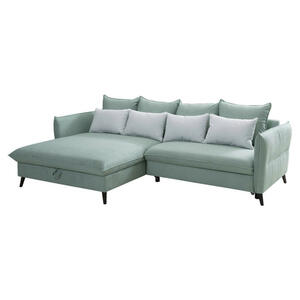 Livetastic Eckschlafsofa, Mintgrün, Textil, Buche, vollmassiv, 4-Sitzer, Füllung: Schaumstoffflocken,Schaumstoffflocken, 274x170 cm, Stoffauswahl, Liegefunktion, Schlafen auf Sitzhöhe, Rücken ech