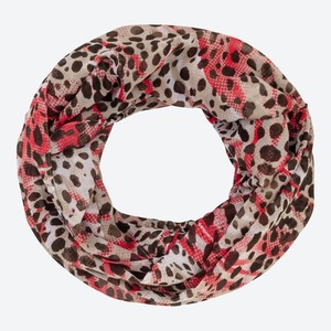 Damen-Loop-Schal mit schickem Muster ,Red