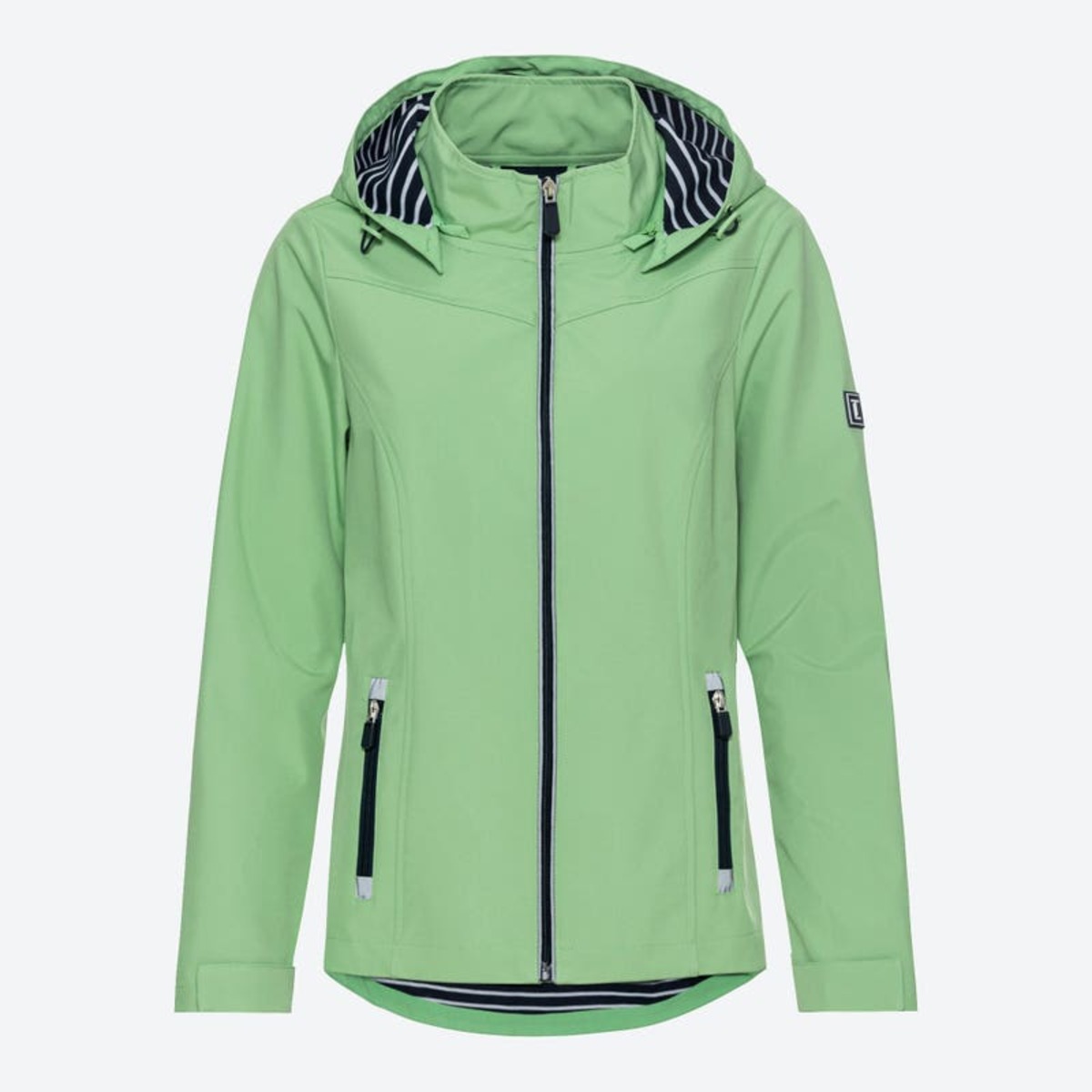 Bild 1 von Damen-Softshell-Jacke mit abnehmbarer Kapuze ,Green