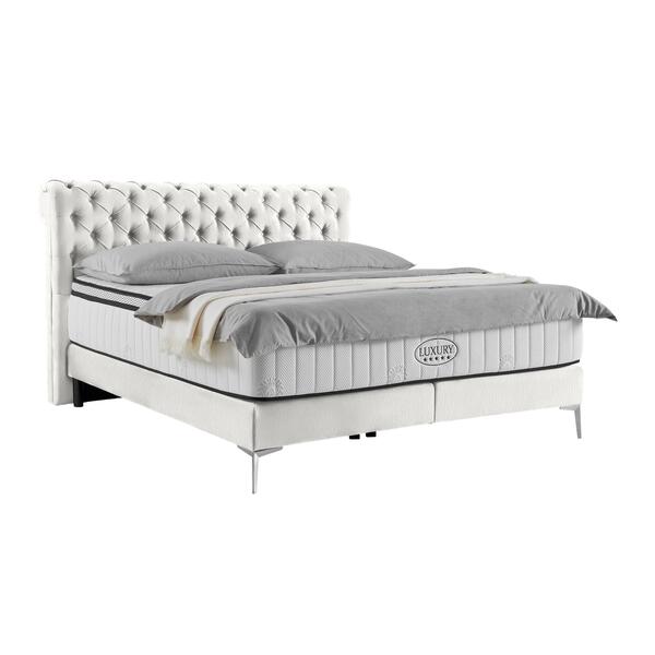 Bild 1 von Boxspringbett Queen in Ecru ca. 180x200cm, Ecru