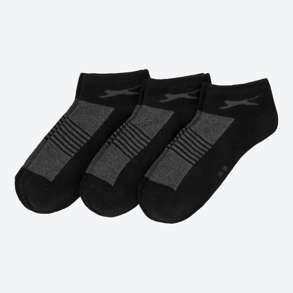 Bild 1 von Slazenger Damen-Sport-Sneaker-Socken, 3er-Pack ,Black