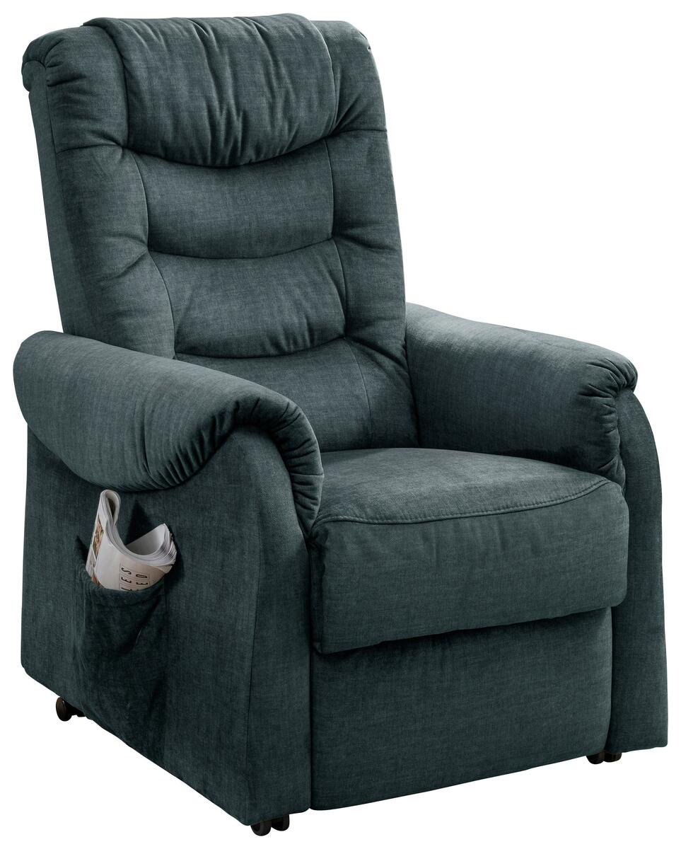 Bild 1 von Fernsehsessel Nino Dunkelblau Velours, Dunkelblau