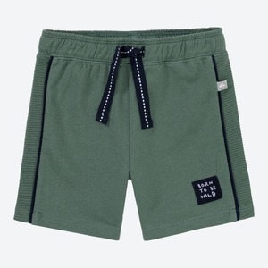 Baby-Jungen-Shorts mit Struktur-Einsätzen ,Dark-green