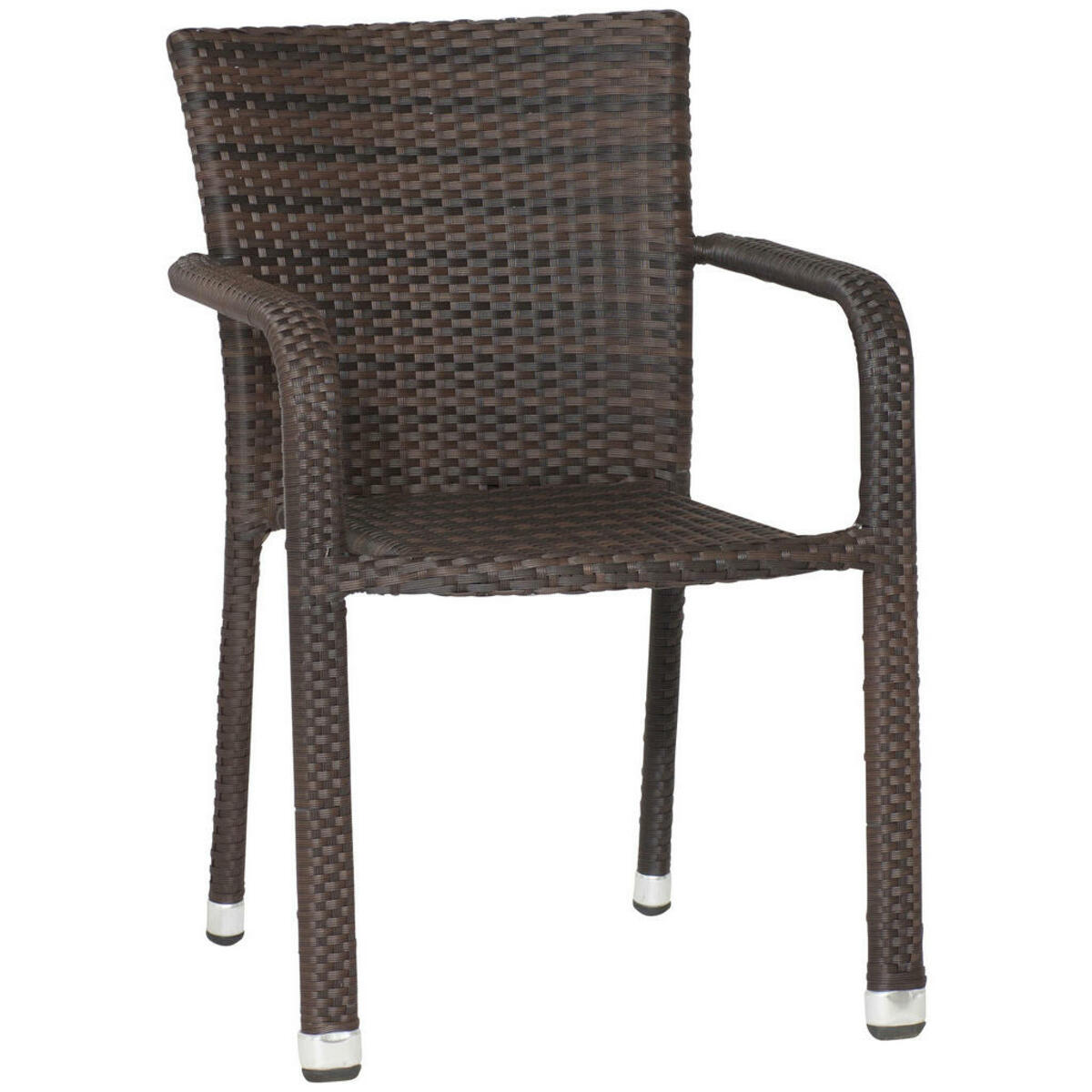 Bild 1 von Siena Garden Stapelsessel, Braun, Metall, Kunststoff, Rundrohr, 56x83x60 cm, stapelbar, wetterfest, Gartenmöbel, Gartenstühle