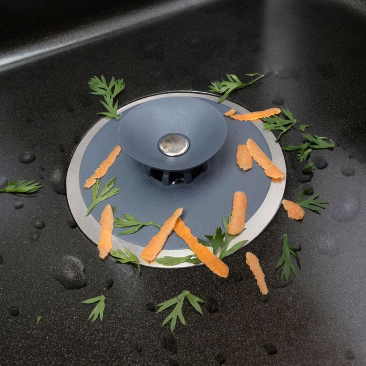 Bild 1 von 2-in-1-Abfluss-Sieb mit Stöpsel ,Gray