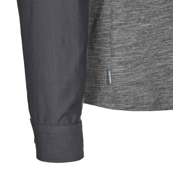 Bild 4 von Icebreaker
              
                Icebreaker M HIKE LS TOP Herren Outdoor Hemd MONSOON/GRITSTONE HTHR/CB